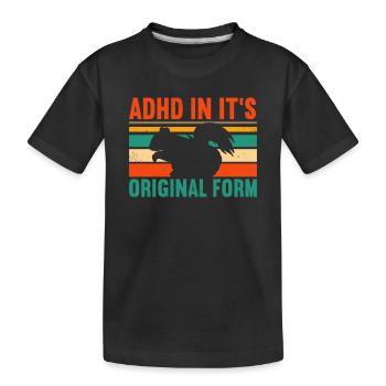 ADHD In Its Adhd Awareness Squirrel - Kids' Premium Organic T-Shirt - black - Front