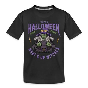 WHAT ́S UP WITCHES - Kids' Premium Organic T-Shirt - black - Front