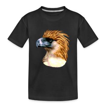 Philippinischer Adler - Kinder Premium Bio T-Shirt - Schwarz - Vorne