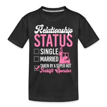 Certified Forklift Truck Operator - Kinder Premium Bio T-Shirt - Schwarz - Vorne