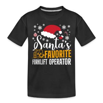 Certified Forklift Truck Operator - Kinder Premium Bio T-Shirt - Schwarz - Vorne
