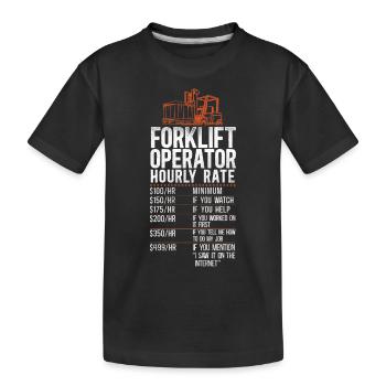 Opérateur de chariot élévateur certifié - T-shirt bio Premium Enfant - noir - Devant