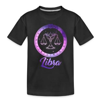 Signe du zodiaque Balance Cadeau Balance - T-shirt bio Premium Enfant - noir - Devant