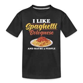 Spaghetti bolognaise - T-shirt bio Premium Enfant - noir - Devant