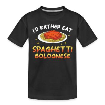 Spaghetti bolognaise - T-shirt bio Premium Enfant - noir - Devant