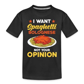 Spaghetti bolognaise - T-shirt bio Premium Enfant - noir - Devant
