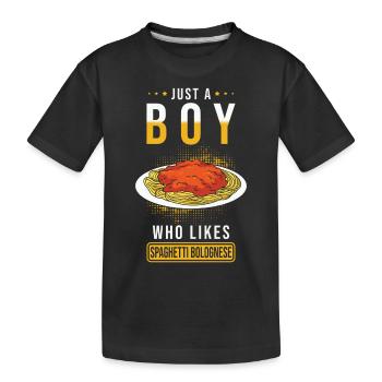 Spaghetti bolognaise - T-shirt bio Premium Enfant - noir - Devant