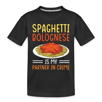 Spaghetti bolognaise - T-shirt bio Premium Enfant - noir - Devant