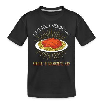 Spaghetti bolognaise - T-shirt bio Premium Enfant - noir - Devant