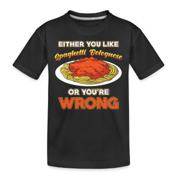 Spaghetti bolognaise - T-shirt bio Premium Enfant - noir - Devant