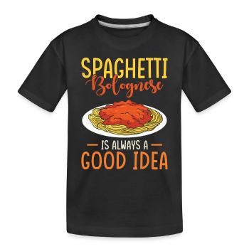 Spaghetti bolognaise - T-shirt bio Premium Enfant - noir - Devant