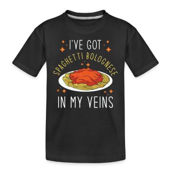Spaghetti bolognaise - T-shirt bio Premium Enfant - noir - Devant