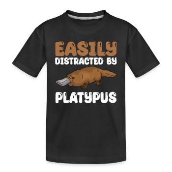 Schnabeltier Geschenk - Kinder Premium Bio T-Shirt - Schwarz - Vorne
