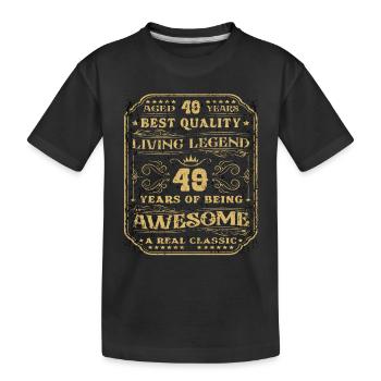 49 birthday 49 years man 49 years legendary 49 - Kids' Premium Organic T-Shirt - black - Front