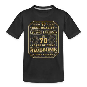 70 Geburtstag 70 Jahre Mann 70 jahre legende 70 - Kinder Premium Bio T-Shirt - Schwarz - Vorne