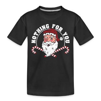 Funny Santa Claus Weihnachten Pyjamas Xmas PJs - Kinder Premium Bio T-Shirt - Schwarz - Vorne