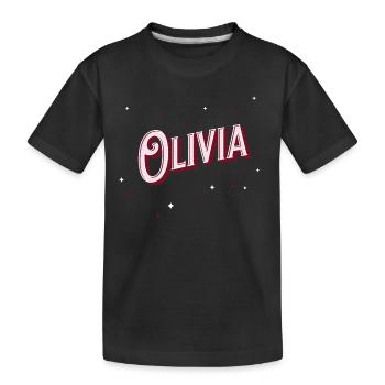 Olivia name personalized - Kids' Premium Organic T-Shirt - black - Front