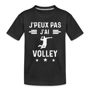 volleyeur je peux pas j'ai volley - T-shirt bio Premium Enfant - noir - Devant
