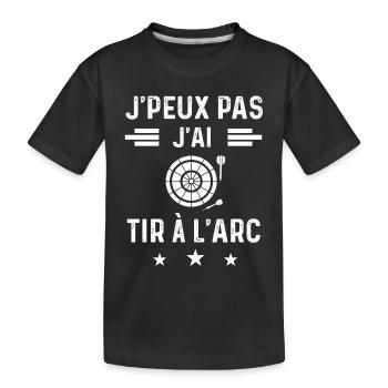 archer je peux pas j'ai tir à l'arc - T-shirt bio Premium Enfant - noir - Devant