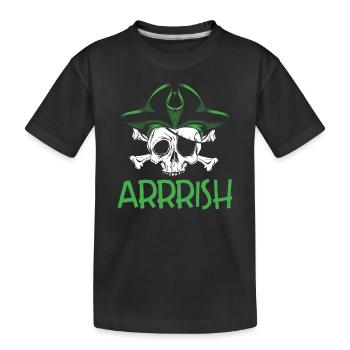 Pirate vert irlandais - T-shirt bio Premium Enfant - noir - Devant