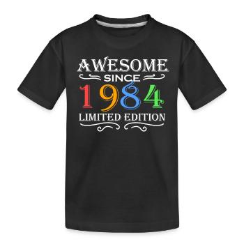 1984 - Jahrgang 1984 - Kinder Premium Bio T-Shirt - Schwarz - Vorne