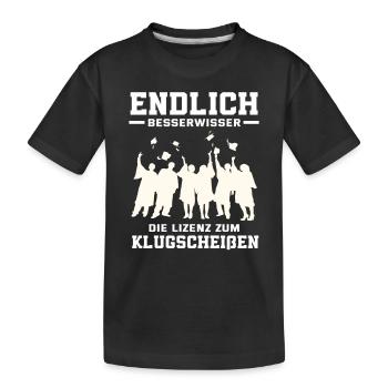 Doktortitel Bachelortitel Master Abschluss - Kinder Premium Bio T-Shirt - Schwarz - Vorne