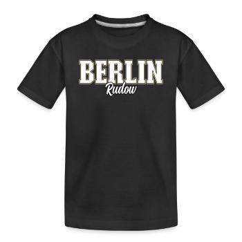 Berlin Rudow - Kinder Premium Bio T-Shirt - Schwarz - Vorne
