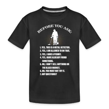 Détection de métaux, détecteur de métaux - T-shirt bio Premium Enfant - noir - Devant