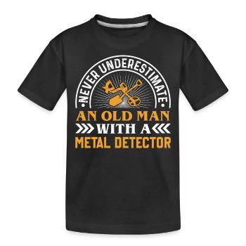 Détection de métaux, détecteur de métaux - T-shirt bio Premium Enfant - noir - Devant