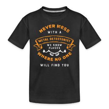 Détection de métaux, détecteur de métaux - T-shirt bio Premium Enfant - noir - Devant