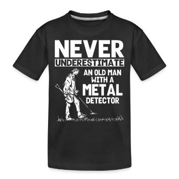 Détection de métaux, détecteur de métaux - T-shirt bio Premium Enfant - noir - Devant