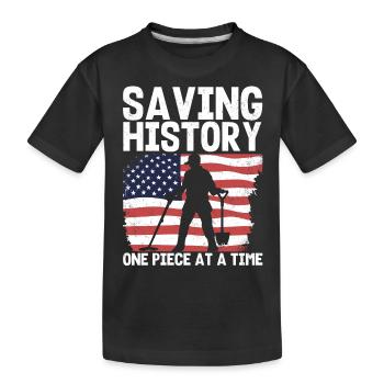 Détection de métaux, détecteur de métaux - T-shirt bio Premium Enfant - noir - Devant