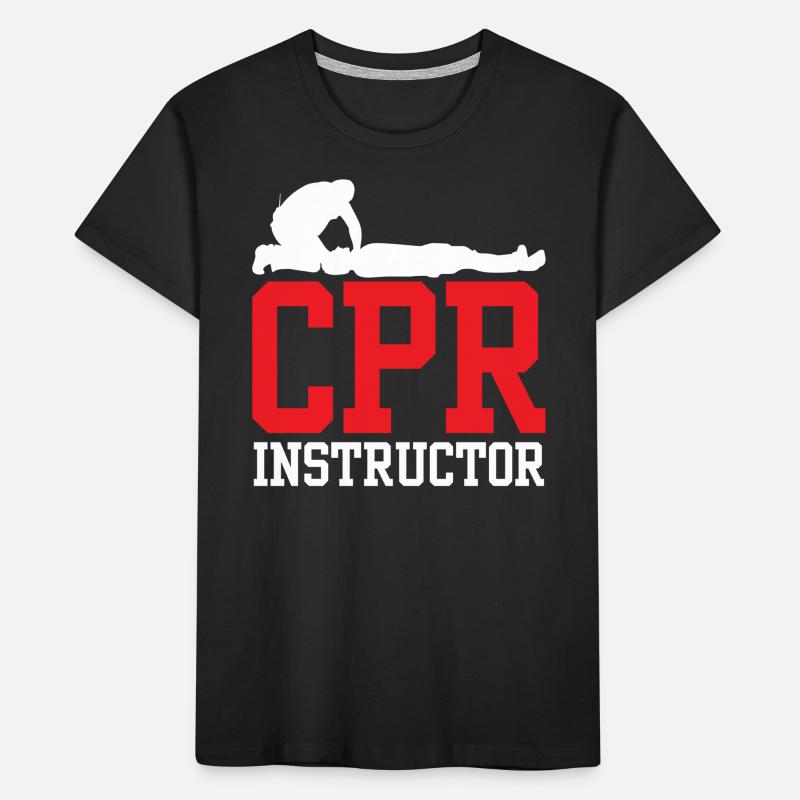 Responsable de cours de secourisme Enseignant Mesures immédiates T-shirt bio Premium Enfant