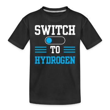 Switching to Hydrogen Element Hydrogen Energy - Kids' Premium Organic T-Shirt - black - Front