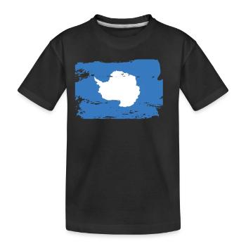 Drapeau officiel de l’Antarctique Pays antarctique - T-shirt bio Premium Enfant - noir - Devant