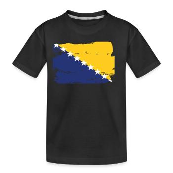 Drapeau officiel de la Bosnie Bosnie Country Pride Vintage - T-shirt bio Premium Enfant - noir - Devant