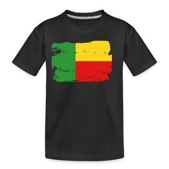 Drapeau officiel du Bénin Bénin Pays Pride Vintage - T-shirt bio Premium Enfant - noir - Devant