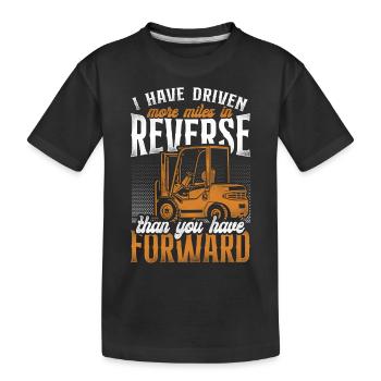 Certified Forklift Truck Operator - Kinder Premium Bio T-Shirt - Schwarz - Vorne