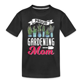 Proud Horticulture Mom Mother Gardener Gardener - Kids' Premium Organic T-Shirt - black - Front