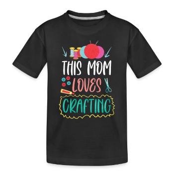 Diese Mutter Liebt Es Zu Basteln Bastel Mama - Kinder Premium Bio T-Shirt - Schwarz - Vorne