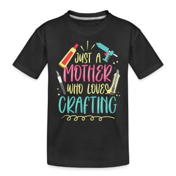 Nur Eine Mutter Die Das Basteln Liebt Bastel Mama - Kinder Premium Bio T-Shirt - Schwarz - Vorne