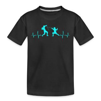 Fencing - Kids' Premium Organic T-Shirt - black - Front