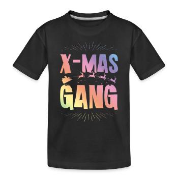 X-mas Gang - Kids' Premium Organic T-Shirt - black - Front