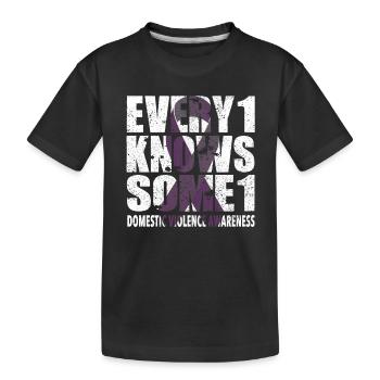 #Every1KnowsSome1 de violence familiale - T-shirt bio Premium Enfant - noir - Devant