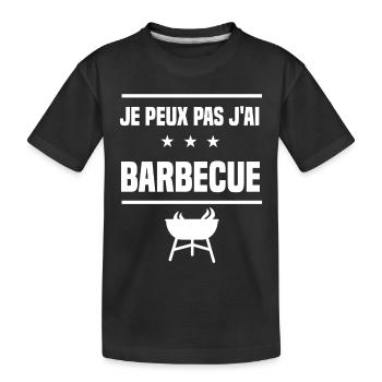 je peux pas j'ai barbecue grill humour bbq - T-shirt bio Premium Enfant - noir - Devant