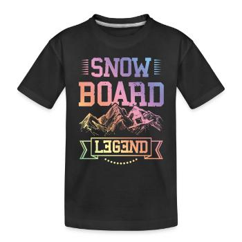 Légende du snowboard - T-shirt bio Premium Enfant - noir - Devant