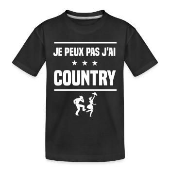 je peux pas j'ai country humour danseur - T-shirt bio Premium Enfant - noir - Devant