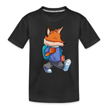 Fuchs Rentrée des classes - T-shirt bio Premium Enfant - noir - Devant
