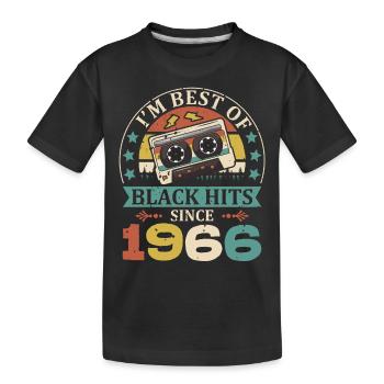 I'm Best Of Black Hits Seit 1966 Kassette - Kinder Premium Bio T-Shirt - Schwarz - Vorne