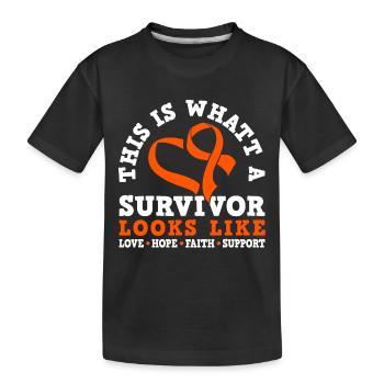 This Is What A Survivor Looks Like Leukemia - Kinder Premium Bio T-Shirt - Schwarz - Vorne